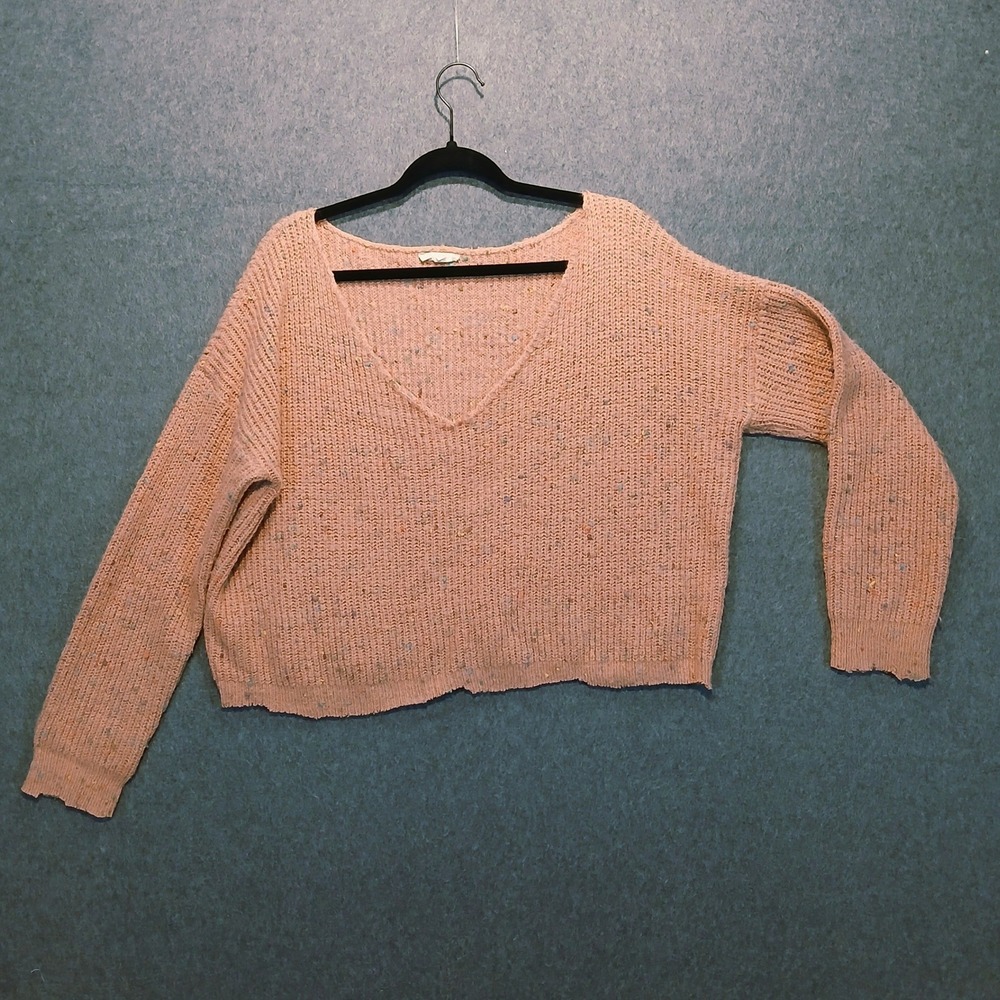 La Miel M/L crop sweater oversized soft cozy cottagecore chic colorful kidcore